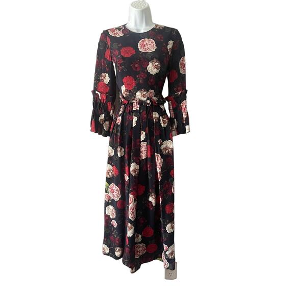 Mother Of Pearl silk Floral Dress - Picture 3 of 11